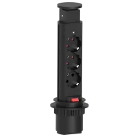 Удлинитель Rejs TR19.0001.08.061 1.5 м Черный