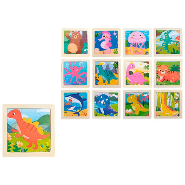 Puzzle 2D PS Animale și viața marină Numărul de piese: 9 photo 1