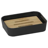 Săpunieră Tendance Black Țesătură de bambus/ Dreptunghiular