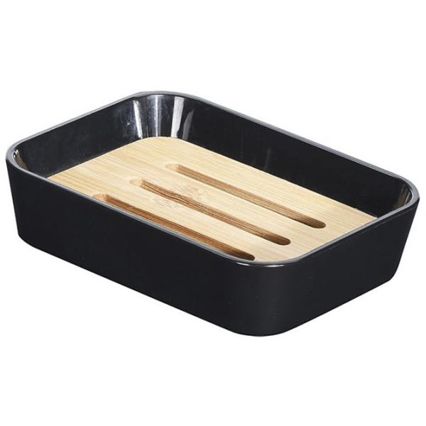 Săpunieră Bathroom Solutions Black Bambus/ Dreptunghiular photo 1