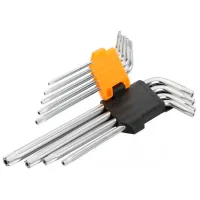 Set chei Torx tip "L" Tolsen 20057 Cantitatea în set: 9 buc.