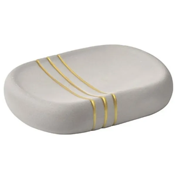 Săpunieră Tendance Golden Stripes Ceramică/ Oval photo 1