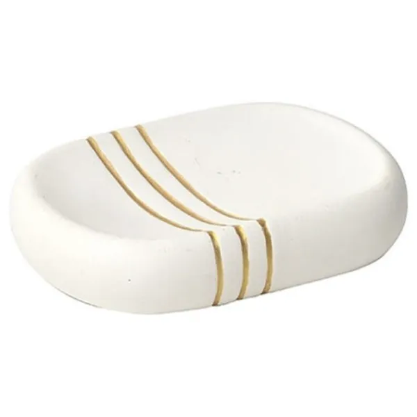 Săpunieră Tendance Golden Stripes Ceramică/ Oval photo 1