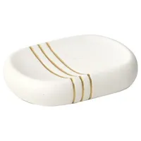 Săpunieră Tendance Golden Stripes Ceramică/ Oval