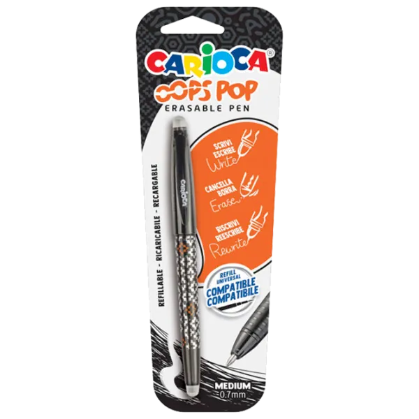 Ручка шариковая стираемая Carioca Oops Pop Количество в наборе - 1 photo 1 Ручка шариковая стираемая Carioca Oops Pop Количество в наборе - 1 photo 1