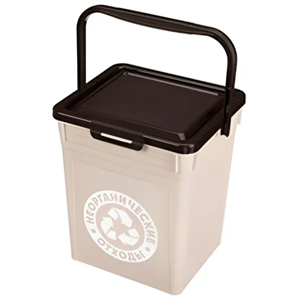 Мусорное ведро Bytplast 46729 8 л/ Пластик/ Бежевый photo 1 Мусорное ведро Bytplast 46729 8 л/ Пластик/ Бежевый photo 1