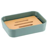 Săpunieră Tendance Rubber Bambus/ Dreptunghiular