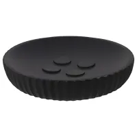 Săpunieră Tendance Black Poliresin/ Rotundă