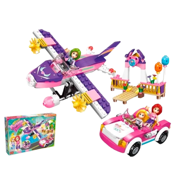 Конструктор Hsanhe 1068020 Самолёт/ Розовый photo 1