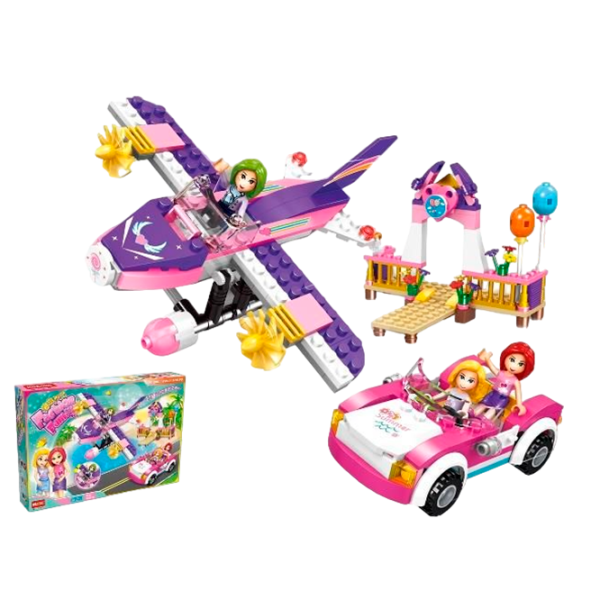 Конструктор Hsanhe 1068020 Самолёт/ Розовый photo 1