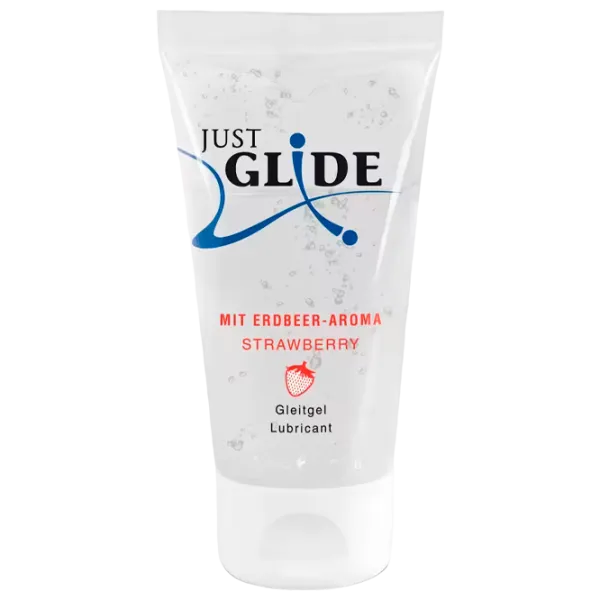 Lubrifiant Just Glide Water-base 50 ml/ Strawberry/ Transparent photo 1
