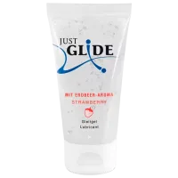 Lubrifiant Just Glide Water-base 50 ml/ Strawberry/ Transparent