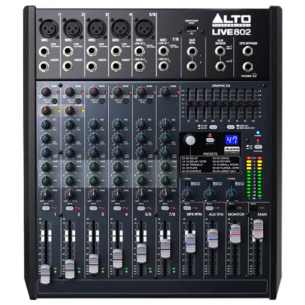 Mixer Analog Alto Live 802 pasiv / 20 Hz - 22 kHz / Black photo 1