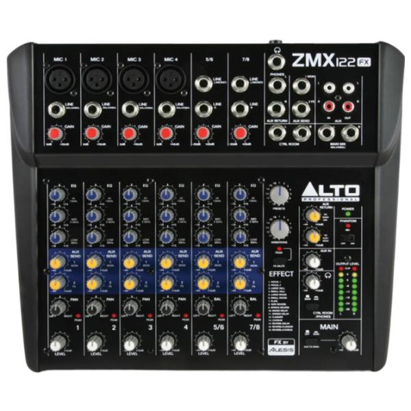 Миксер Aналоговый Alto ZMX122FX активный / 20 Гц - 20 кГц / Черный photo 1