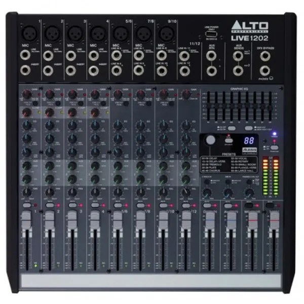 Mixer Analog Alto Live 1202 activ / 20 Hz - 20 kHz / Black photo 1