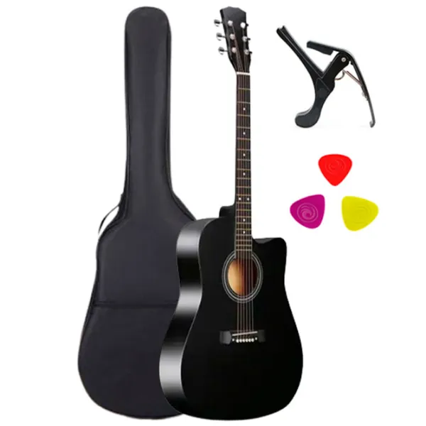 Chitară acustică Enjoy Set 3 M4101 BK 4/ 4, Dreadnought, Black photo 1