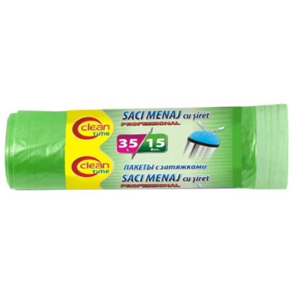 Мешки для мусора Clean Time 4820012349913 Количество в наборе - 15 photo 1