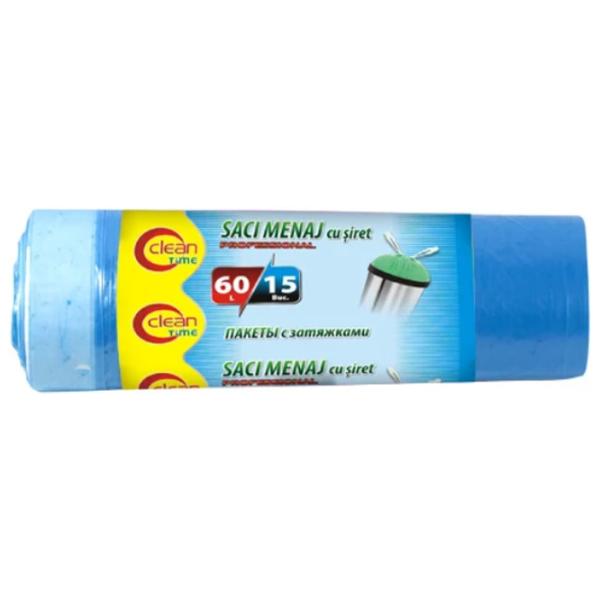 Мешки для мусора Clean Time 4820012349920 Количество в наборе - 15 photo 1