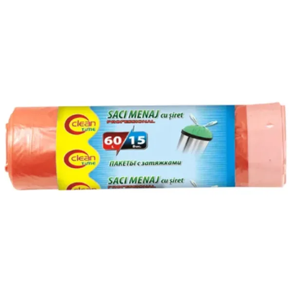 Мешки для мусора Clean Time 4820012349920 Количество в наборе - 15 photo 1