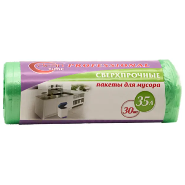 Мешки для мусора Clean Time 4820012349876 Количество в наборе - 30 photo 1