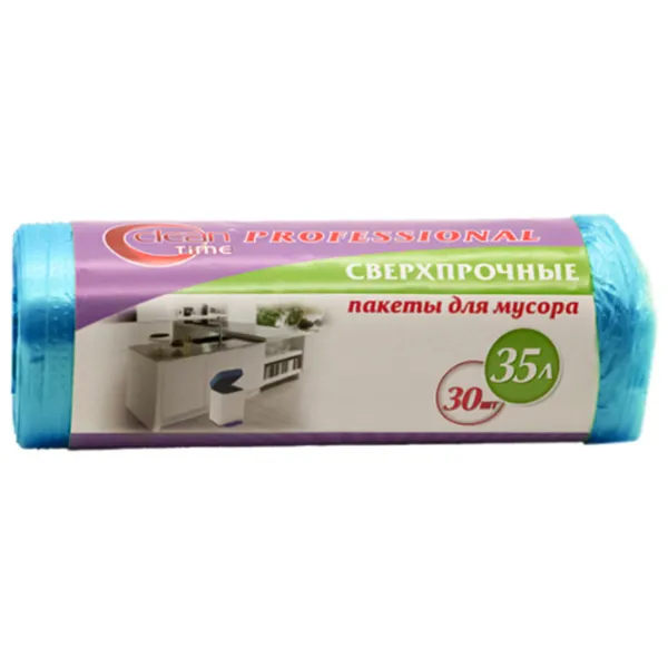 Мешки для мусора Clean Time 4820012349876 Количество в наборе - 30 photo 1