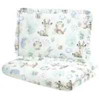 Детское постельное бельё Sensillo Giraffe (43781 ) Хлопок/ Белый Зелёный