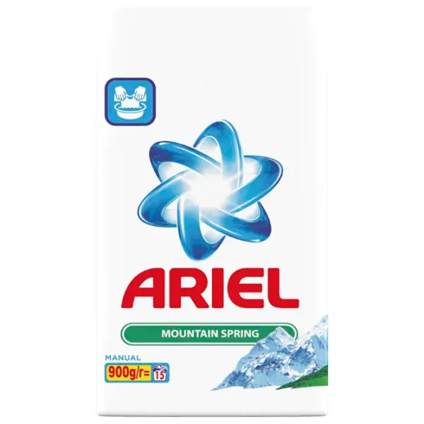Detergent Ariel Mountain Spring 0.9 kg  Număr spălări: 90 photo 1 Detergent Ariel Mountain Spring 0.9 kg  Număr spălări: 90 photo 1