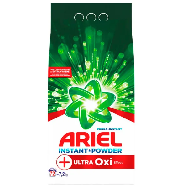 Detergent Ariel Ultra Oxi Effect 7.2 kg  Număr spălări: 72 photo 1 Detergent Ariel Ultra Oxi Effect 7.2 kg  Număr spălări: 72 photo 1