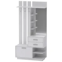 Шкаф для прихожей KompaniT EVA ДСП/ White