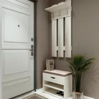 Комплект для прихожей ML-Mobila № 2 (602) ДСП/ White