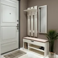 Комплект для прихожей ML-Mobila № 3 (1057) ЛДСП/ White