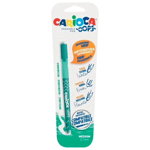 Ручка шариковая стираемая Carioca Oops Количество в наборе - 1 photo 1