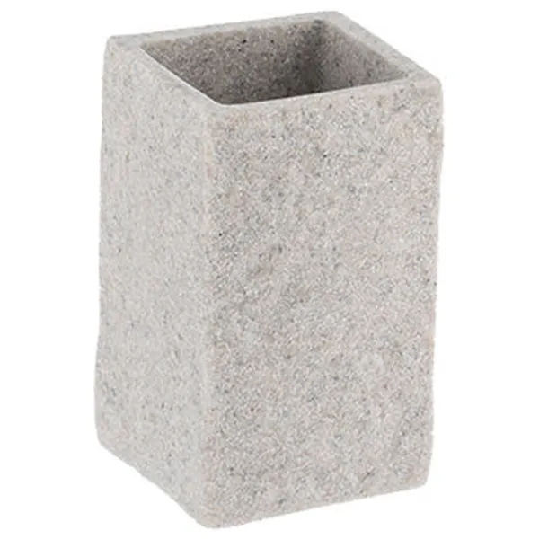 Стакан для зубных щёток Tendance Grey Stone Полиэфирная смола/ Серый/ На столе photo 1 Стакан для зубных щёток Tendance Grey Stone Полиэфирная смола/ Серый/ На столе photo 1