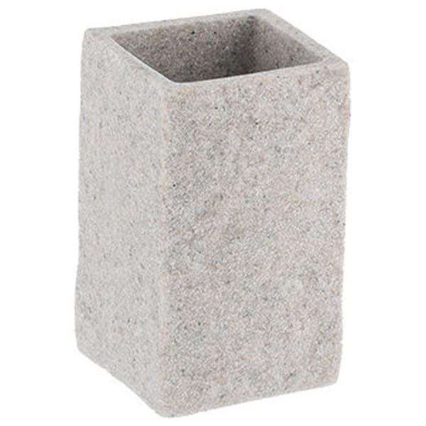 Стакан для зубных щёток Tendance Grey Stone Полиэфирная смола/ Серый/ На столе photo 1 Стакан для зубных щёток Tendance Grey Stone Полиэфирная смола/ Серый/ На столе photo 1