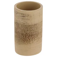 Pahar pentru periuțe de dinți Tendance Ornament Ceramică/ Beige/ Pe masă