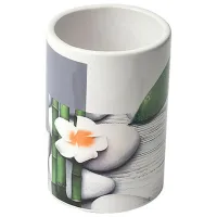 Pahar pentru periuțe de dinți Tendance Honolulu Piatră/ White/ Pe masă