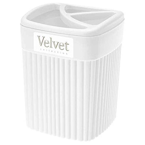 Стакан для зубных щёток Bytplast Econova Velvet Пластик/ Белый/ На столе photo 1 Стакан для зубных щёток Bytplast Econova Velvet Пластик/ Белый/ На столе photo 1