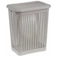 Корзина для белья Bytplast Econova 50 л/ Пластик/ Светло-серый