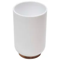 Pahar pentru periuțe de dinți Tendance Kanta Bambus/ White/ Pe masă