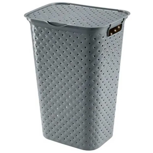 Coș pentru rufe Kubica 51591 50 l/ Plastic/ Dark Gray photo 1