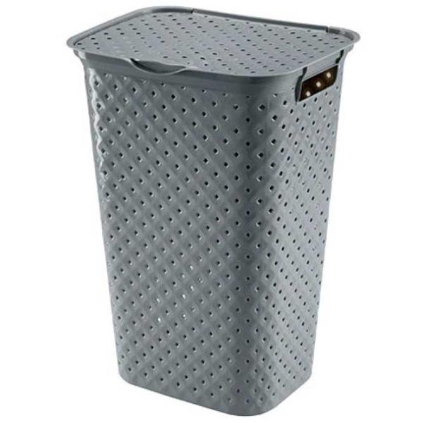 Coș pentru rufe Kubica 51591 50 l/ Plastic/ Dark Gray photo 1