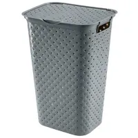 Корзина для белья Kubica 51591 50 л/ Пластик/ Тёмно-серый