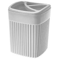 Pahar pentru periuțe de dinți Bytplast Econova Velvet Plastic/ Gray/ Pe masă