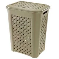 Корзина для белья Tontarelli Arianna 30 л/ Пластик/ Коричневый