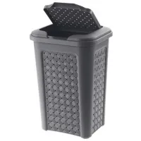 Корзина для белья Tontarelli Arianna 10 л/ Пластик/ Серый