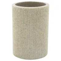 Pahar pentru periuțe de dinți Tendance Natural Rasina de poliester/ Beige/ Pe masă