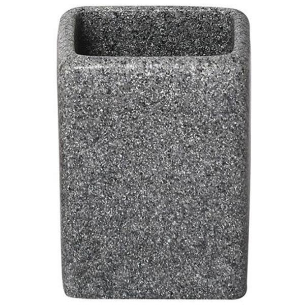 Стакан для зубных щёток Tendance Grey Stone Полиэфирная смола/ Тёмно-серый/ На столе photo 1 Стакан для зубных щёток Tendance Grey Stone Полиэфирная смола/ Тёмно-серый/ На столе photo 1