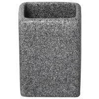 Pahar pentru periuțe de dinți Tendance Grey Stone Rasina de poliester/ Dark Gray/ Pe masă