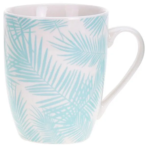 Cană PS Ramură de palmier 330 ml/ Ceramică/ White photo 1 Cană PS Ramură de palmier 330 ml/ Ceramică/ White photo 1