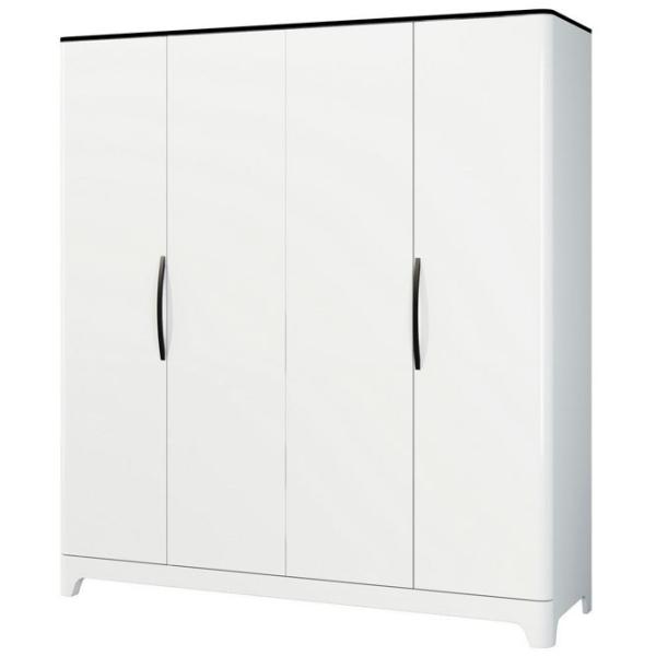 Шкаф Линейный Neman Verona MN-024-04 199 x 65см x 221 / ЛДСП / Белый глянец photo 1